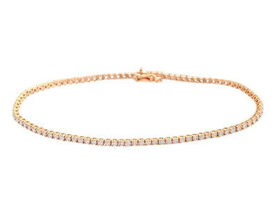 Jewellery, TENNIS BRACELET, 18K pink gold
