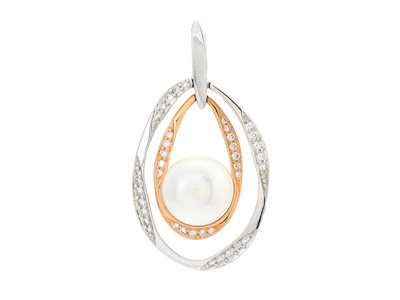 Jewellery, PENDANT, 18K white gold/rose gold