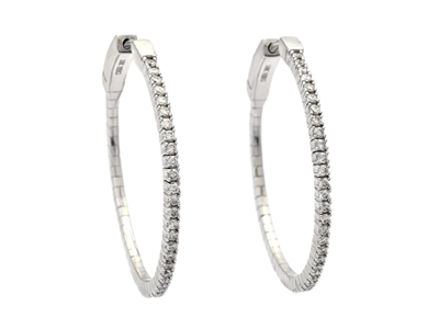 Jewellery, EARRINGS, 18K white gold