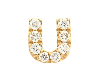 Jewellery, ONE LETTER EARRING, letter U
