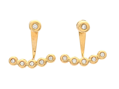 Jewellery, EARRINGS with ATTACHMENTS, 18K gold