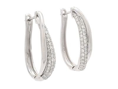 Jewellery, EARRINGS, 18K white gold