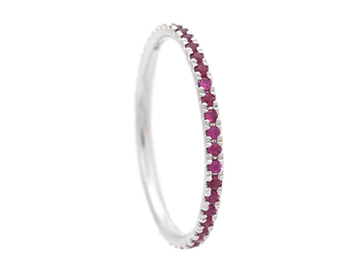 Jewellery, FULL ETERNITY RING, 18K white gold