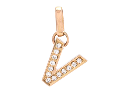 Jewellery, LETTER PENDANT, letter V