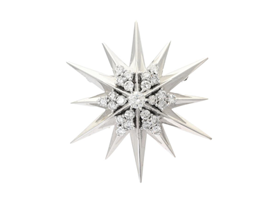 Jewellery, BROOCH/PENDANT, 18K rhodium plated gold