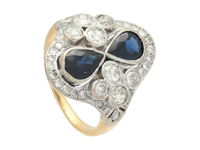 Jewellery, RING, 18K gold/white gold