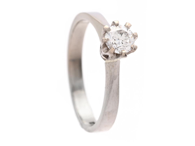 Jewellery, SOLITAIRE RING, 18K white gold