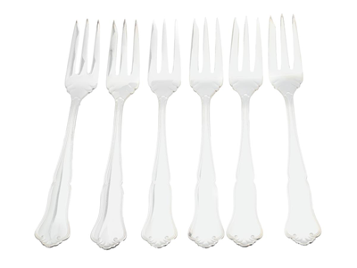 Silverware, TH. MARTHINSEN, 6 DESSERT-FORKS