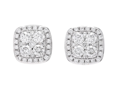 Jewellery, EARRINGS, 18K white gold