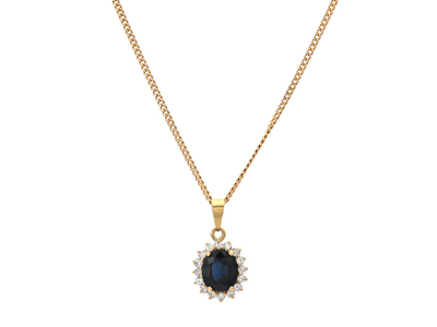Jewellery, CLUSTER PENDANT/CHAIN, 18K gold