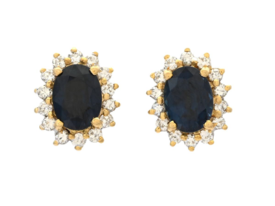 Jewellery, CLUSTER EARRINGS, 18K gold