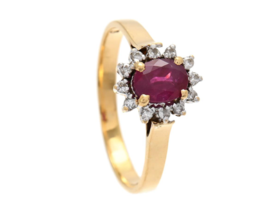 Jewellery, CLUSTER RING, 18K gold