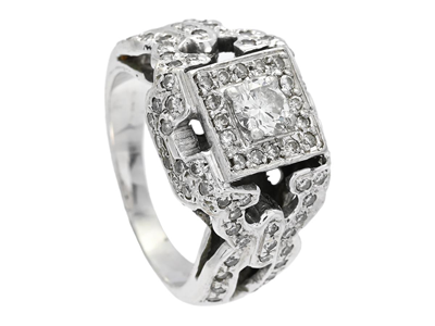 Jewellery, RING, 18K white gold