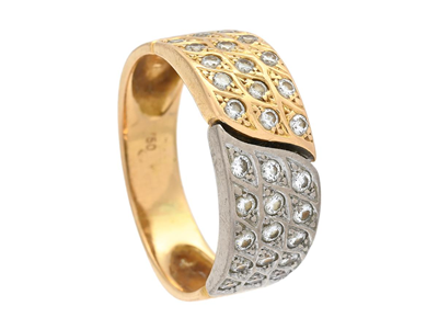 Jewellery, RING, 18K gold/white gold
