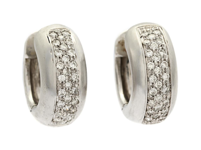 Jewellery, EARRINGS, 18K white gold