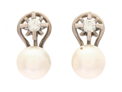 Jewellery, EARRINGS, 14K white gold