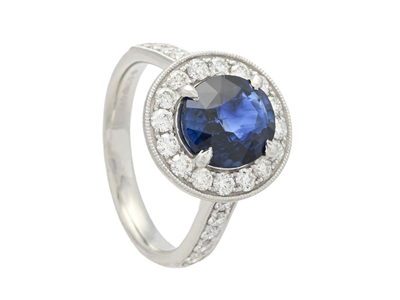 Jewellery, CLUSTER RING, platinum