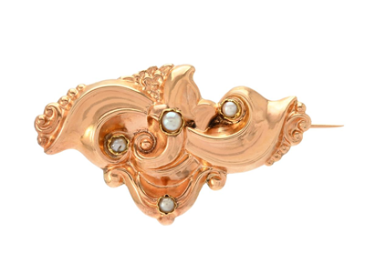 Jewellery, BROOCH, 18K gold