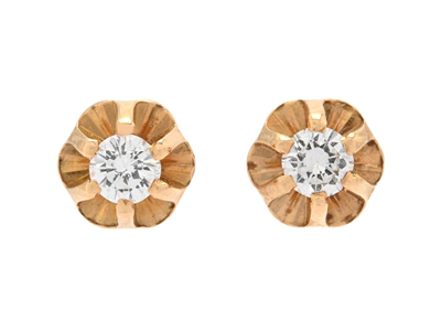 Jewellery, SOLITAIRE EARRINGS, 18K gold