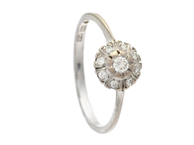 Jewellery, RING, 18K white gold