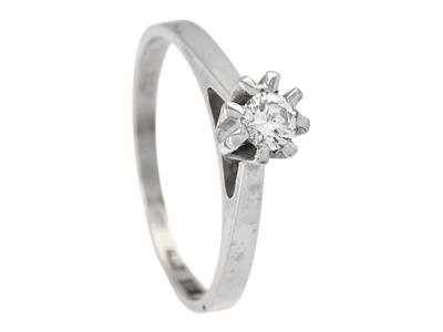 Jewellery, SOLITAIRE RING, 18K white gold