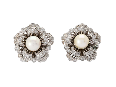 Jewellery, EARRINGS, 14K white gold