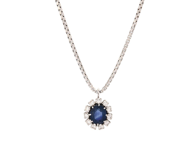 Jewellery, PENDANT WITH CHAIN, 18K white gold