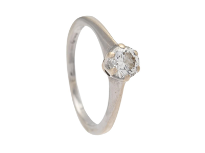Jewellery, SOLITAIRE RING, 18K white gold