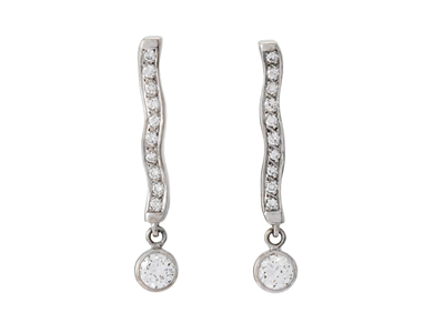 Jewellery, EARRINGS, 18K white gold