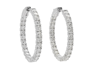 Jewellery, HOOP EARRINGS, 18K white gold