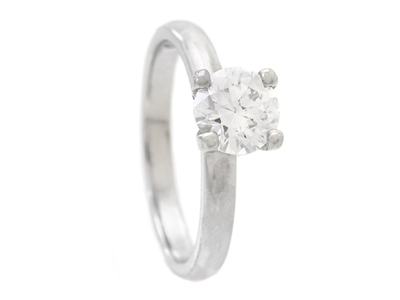 Jewellery, SOLITAIRE RING, platinum