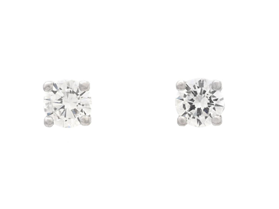 Jewellery, SOLITAIRE EARRINGS, platinum