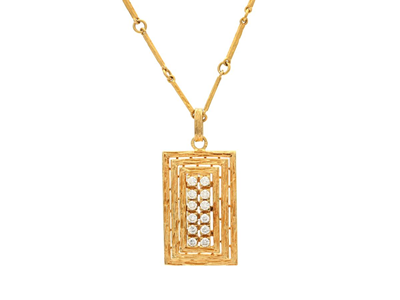 Jewellery, PENDANT WITH CHAIN, 18K gold