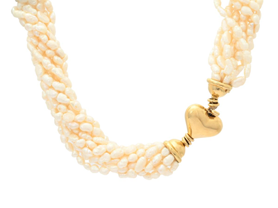 Jewellery, PEARL NECKLACE, flerradigt