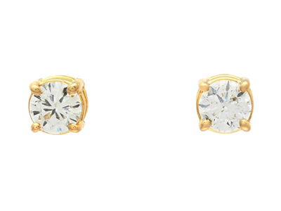 Jewellery, SOLITAIRE EARRINGS, 18K gold