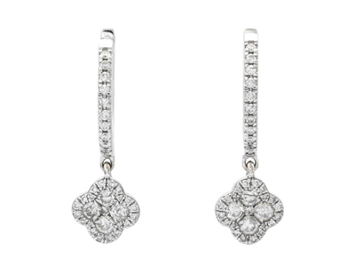 Jewellery, EARRINGS, 18K white gold