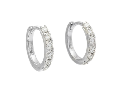 Jewellery, HOOP EARRINGS, 18K white gold