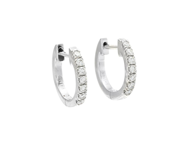 Jewellery, HOOP EARRINGS, 18K white gold