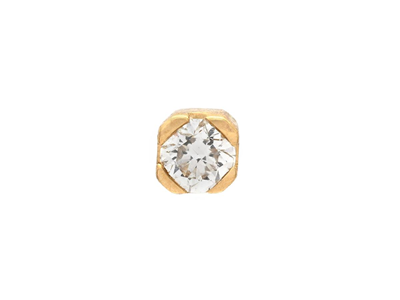 Jewellery, ONE SOLITAIRE DIAMOND EARRING, 18K gold