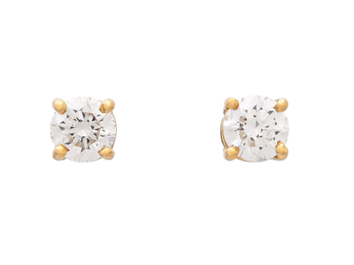 Jewellery, SOLITAIRE EARRINGS, 18K gold