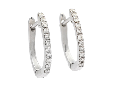 Jewellery, EARRINGS, 18K white gold