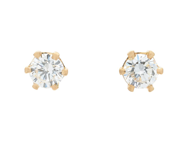 Jewellery, SOLITAIRE EARRINGS, 18K gold