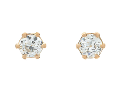 Jewellery, SOLITAIRE EARRINGS, 18K gold