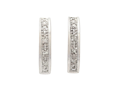 Jewellery, EARRINGS, 18K white gold