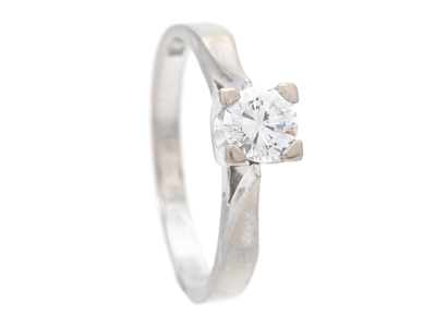 Jewellery, SOLITAIRE RING, 18K white gold
