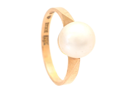 Jewellery, PEARL RING, 18K gold