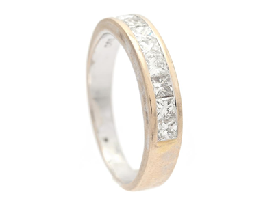 Jewellery, ETERNITY RING, 18K rhodium plated gold