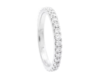 Jewellery, FULL ETERNITY RING, 18K white gold