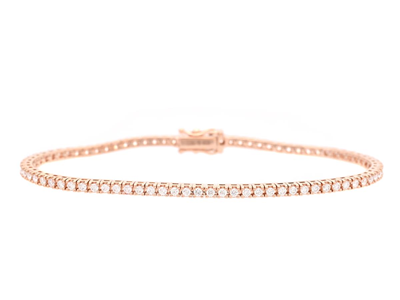 Jewellery, TENNIS BRACELET, 18K rose gold