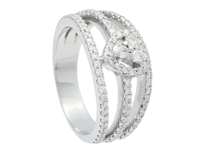 Jewellery, RING, 18K white gold